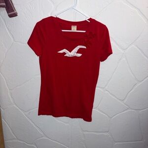 Hollister Bright Red Short Sleeve Tee